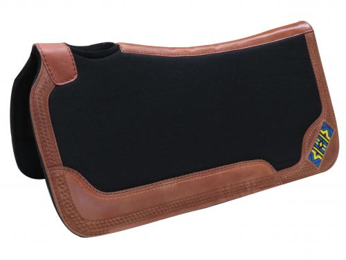 31" x 31" x 1" black felt pad with beaded inlay- 31 x 31 x 1 black felt pad with beaded inlay