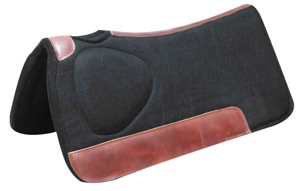 31" x 31"x 1" Black felt saddle pad with built up shoulder-31 x 31x 1 Black felt saddle pad with built up shoulder