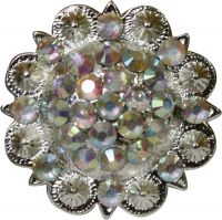silver concho with clear crystal rhinestones-silver concho with clear crystal rhinestones