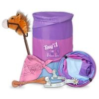 Youth Barrel and Stick Horse 5 Piece Play Set-Youth Barrel and Stick Horse 5 Piece Play Set