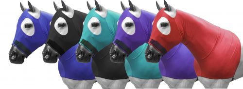 Form fitting Lycra Pull on slicker hood.- Form fitting Lycra Pull on slicker hood.