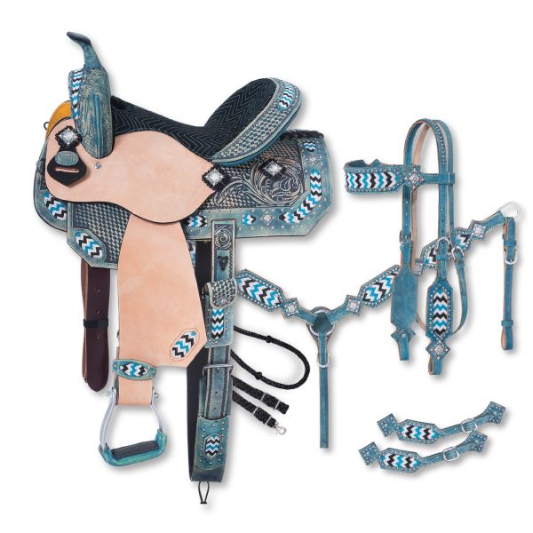 Silver Royal Chase Collection 5 Piece Saddle Package-Silver RoyalChase Collection 5 Piece Saddle Package