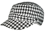 Houndstooth Cadet Hat-houndstooth cadet hats