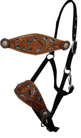 adjustable nose nylon bronc halter with hair on zebra print with a cut out floral tooling and crystal rhinestone conchos-adjustable nose nylon bronc halter with hair on zebra print with a cut out floral tooling and crystal rhinestone conchos