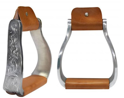 Aluminum engraved off set stirrups-Aluminum engraved off set stirrups