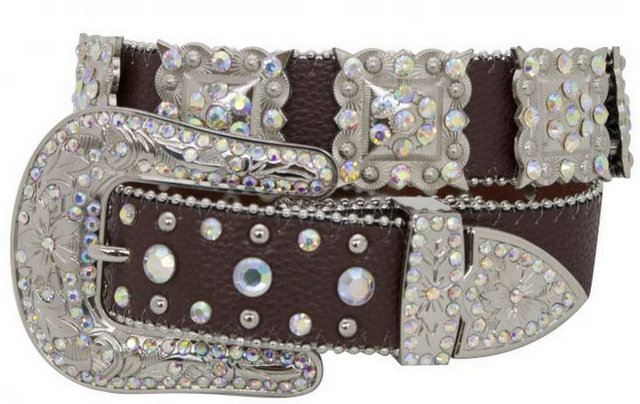 Showman Couture ™ Western style bling belt with removable buckle.-Showman Couture ™ Western style bling belt with removable buckle.