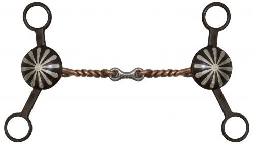 5" Brown Steel Concho Bit with Dogbone Mouth-5 Brown Steel Concho Bit with Dogbone Mouth