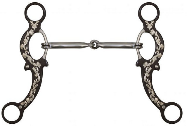 5" Brown Steel Snaffle bit.- 5 Brown Steel Snaffle bit.