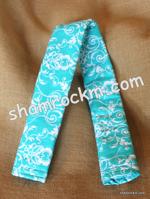 Turquoise print-camera strap cover