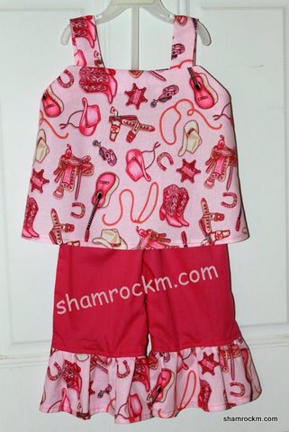 Cowgirl Cutie-cowgirl outfits, ruffle pants, ruffle pants outfits custom clothing