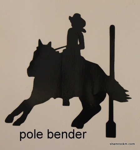 Pole Bender 1-pole bender vinyl decal, award banner sign