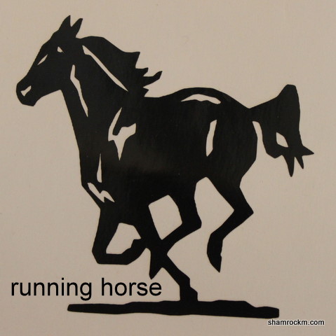 Running Horse 1-Running horse vinyl decal, race horse, horse decal,