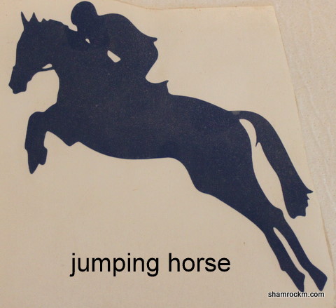 jumping horse-jumping horse vinyl decal