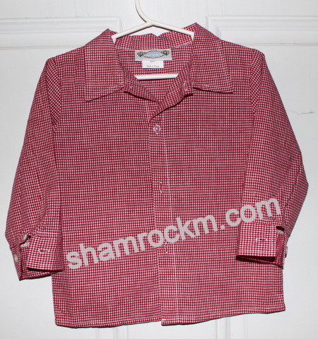 Boys Long Sleeve Gingham Shirt-long sleeve gingham shirt, boys shirt, cowboy shirt