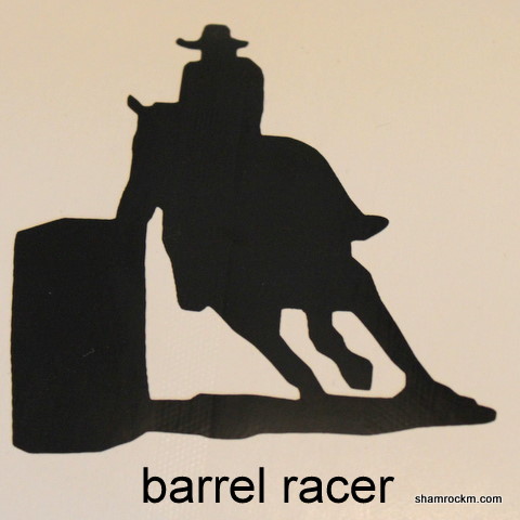 barrel racer 1-barrel racer vinyl decal