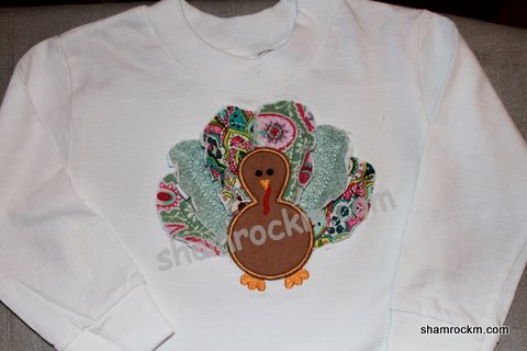 "Raggy" feathered turkey (girly colors)-turkey, raggy turkey, thanksgiving,
