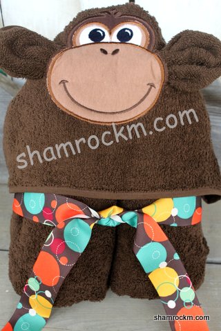 Monkey Face hooded Towel-monkey face hooded towel