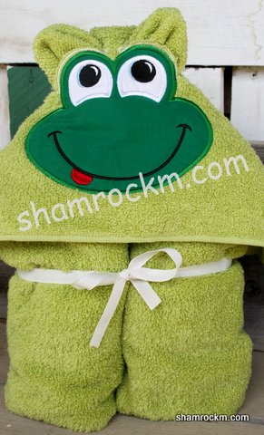Froggy Towel-hooded bath towel, froggy bath towel