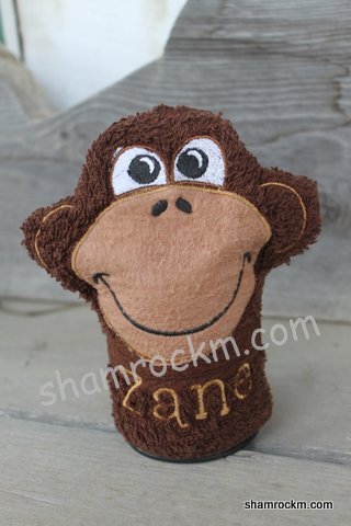 Monkey Face Bath Mitt-monkey face bath mitt