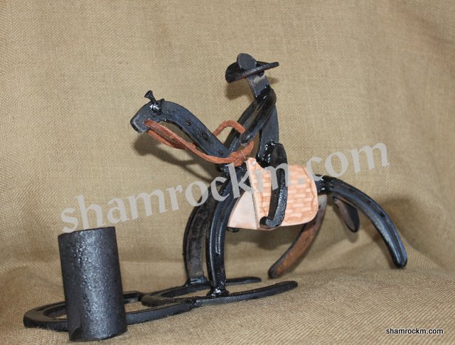 Horse Shoe Art Barrel Racer-Horse Shoe Art Barrel Racer