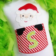 Santa Pocket Alphabet-Santa, Pocket appliques, Christmas