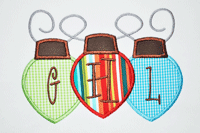 3 Lights-3 lights, Christmas designs, applique designs