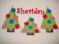 Three Mod Trees-mod trees, Christmas trees, Christmas appliques