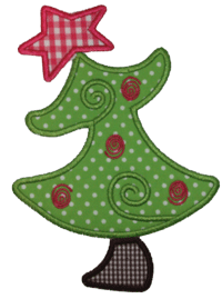 Funky Christmas Tree-Christmas tree, Christmas appliques