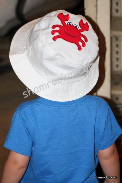 "Crabby" Bucket Hat- applique embroidery