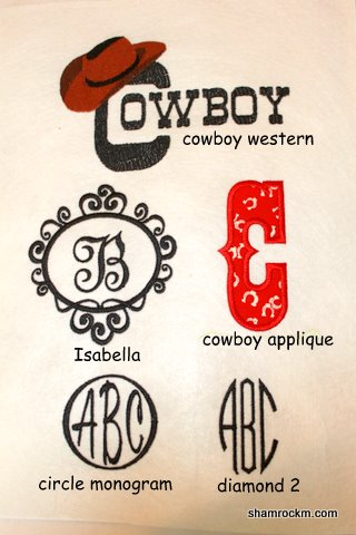 fonts 5-fonts, applique embroidery fonts