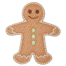 Gingerbread Boy-gingerbread boy applique, Christmas applique, gingerbread applique