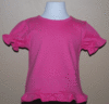 Girls Short Sleeve Ruffle Shirt-girls shirts, tops, girls tops, ruffle tops, ruffle shirts,