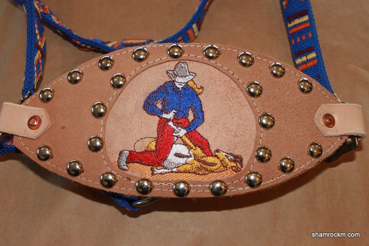 goat tyer noseband-bronc halter noseband