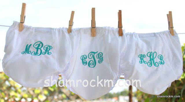 Monogrammed Bloomers-bloomers clothing blanks