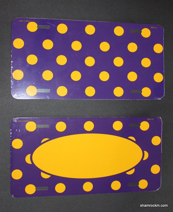 Purple w/Yellow Polka Dots-