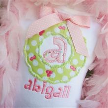Shabby Wreath Alphabet-shabby wreath, applique alphabets, wreath applique, Christmas applique