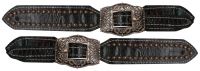 Ladies Alligator Belt Style Spur Straps Copper Buckles.- Ladies Alligator Belt Style Spur Straps Copper Buckles.