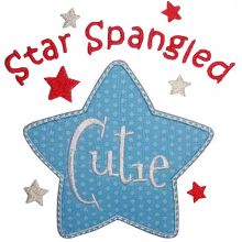 Star Spangled Cutie-4th of July designs, star spangled, red white and blue