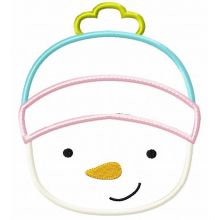 Toboggan Snowman-snowman applique, toboggan snowman applique, Winter appliques, Christmas appliques